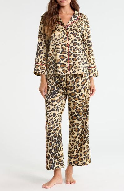 Natori Natori Jaguar Printed Stretch Satin Pajamas