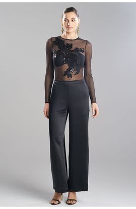 Natori Natori Luxe Satin Wide Leg Pull On Pants