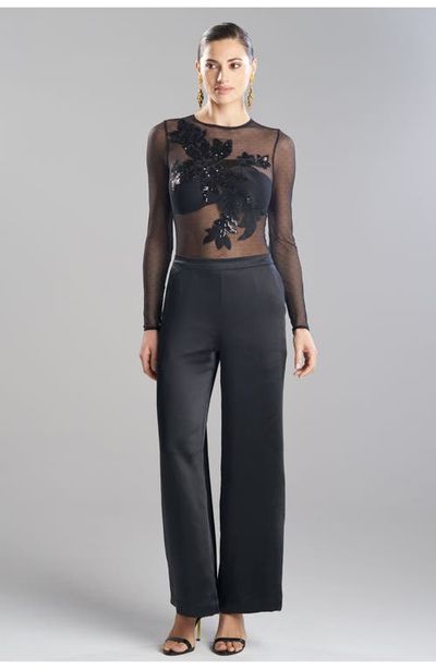 Natori Natori Luxe Satin Wide Leg Pull On Pants
