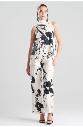 Natori Natori Nara - Silk Twill Halter Scarf Top