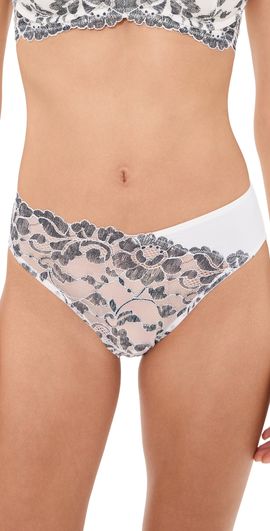 Natori Natori Peony Bikini Panties Warm White/Black