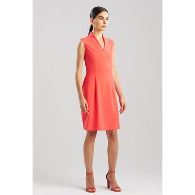Natori Natori SOLID KNIT CREPE Raised Collar Dress