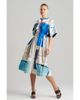 Natori Natori Sorairo - Printed Cotton Poplin Pleat Release Button Down Dress - 1