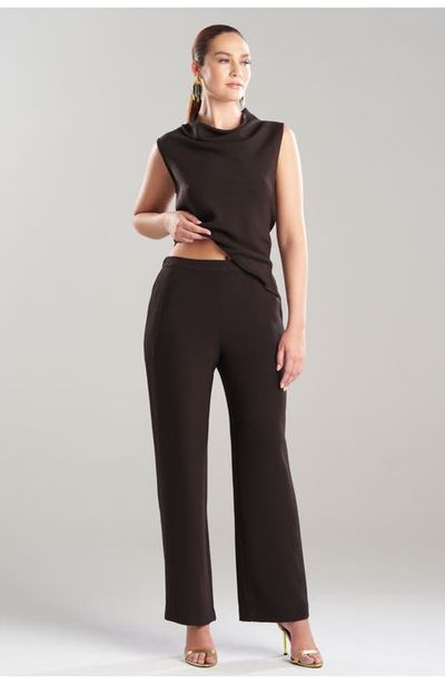Natori Natori Stretch Crepe Pull On Straight Leg Pant