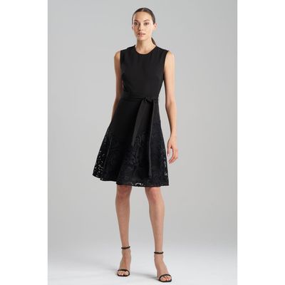 Natori Natori SUZANI LACE Diagonal Seam Flare Dress