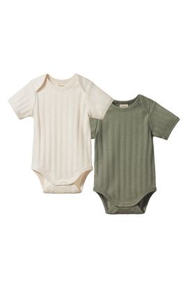 NATURE BABY NATURE BABY 2-Pack Rib Organic Cotton Bodysuits