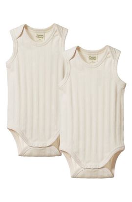 NATURE BABY NATURE BABY 2-Pack Sleeveless Organic Cotton Bodysuits