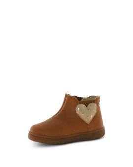 Naturino Naturino Girls' Glarny High 2 Heart Leather Booties Toddler, Little Kid