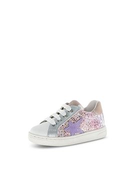 Naturino Naturino Girls' Pinn Zip Leather Star Sneakers Toddler, Little Kid