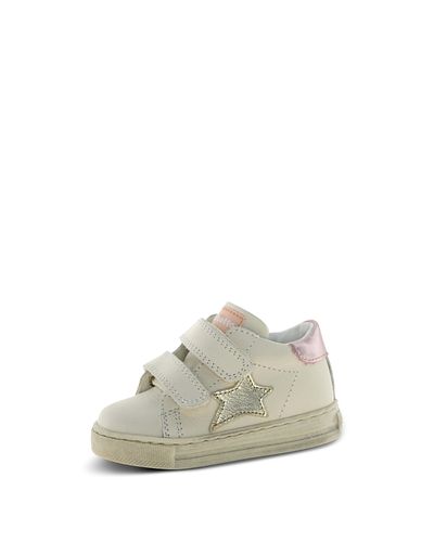 Naturino Naturino Girls' Sasha Leather Grip-Tape Star Sneakers Baby, Toddler