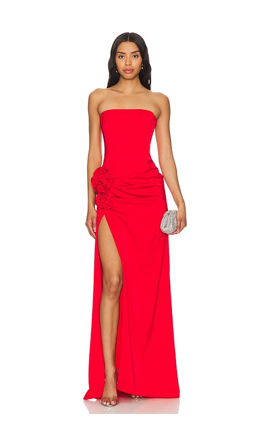 green emerald velvet dress NBD | Kira Gown - Blue
