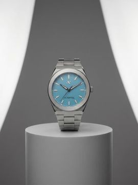 NCMPRBL NCMPRBL Elevate Link Denim Blue Swiss Bracelet Watch, 42MM