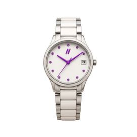 NCMPRBL NCMPRBL Petite Link Purple Reign Ceramic Bracelet Watch, 34MM