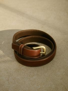 NDeaRoSe Leather Brass Hardware Belt