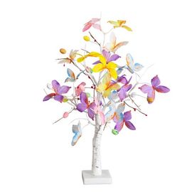 NEARLY NATURAL NEARLY NATURAL 2-ft Pre-Lit Artificial Butterfly Twig Tree with 24 Warm White LED Lights