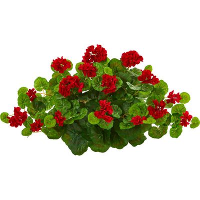 NEARLY NATURAL NEARLY NATURAL 24-in Geranium Artificial Ledge Plant
