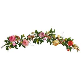 NEARLY NATURAL NEARLY NATURAL 60-in Mixed Peony & Berry Garland 
