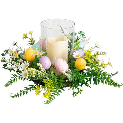NEARLY NATURAL NEARLY NATURAL 8-in Artificial Easter Candle Holder Arrangement