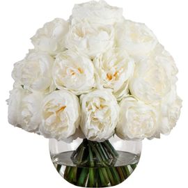 NEARLY NATURAL NEARLY NATURAL Wedding Collection 15-in Artificial Peony Arrangement