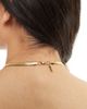 Neck On The Line Neck On The Line 5mm gold plated stainless steel flat snake chain necklace - 2