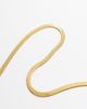 Neck On The Line Neck On The Line 5mm gold plated stainless steel flat snake chain necklace - 4