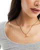 Neck On The Line Neck On The Line gold plated stainless steel t-bar chain necklace - 1