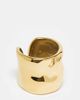 Neck On The Line Neck on the Line molten stainless steel ring in gold plated - 1