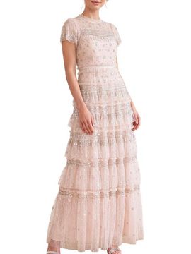 Needle & Thread Needle & Thread Andromeda Embellished Tiered Maxi Dress