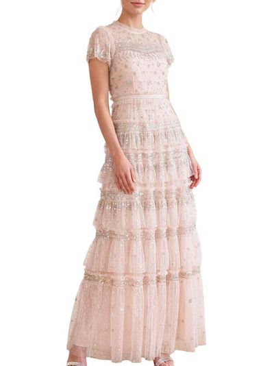 Needle & Thread Needle & Thread Andromeda Embellished Tiered Maxi Dress