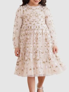 Needle & Thread Needle & Thread Camellia Ditsy Long Sleeve Kids DressToddler, Little Kid, Big Kid