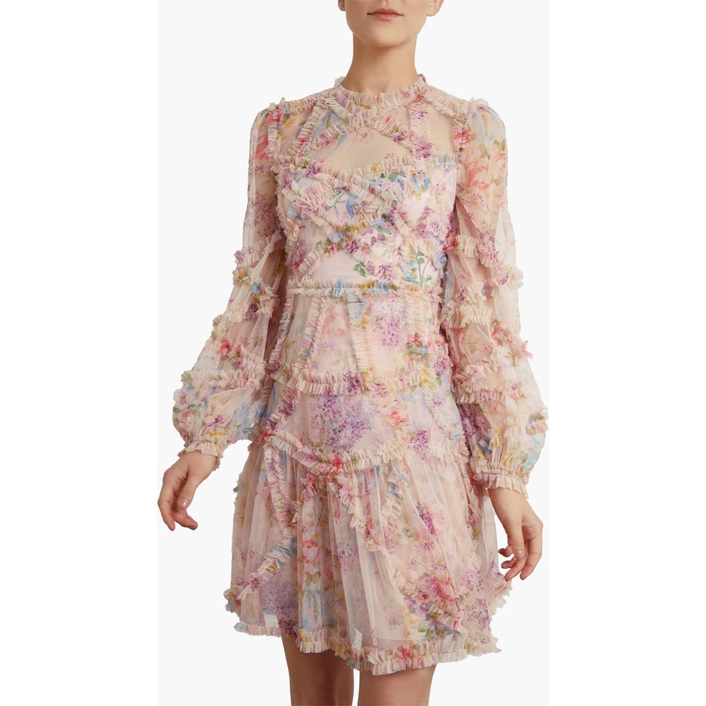 Needle & Thread Needle & Thread Floral Diamond Ruffle Dress