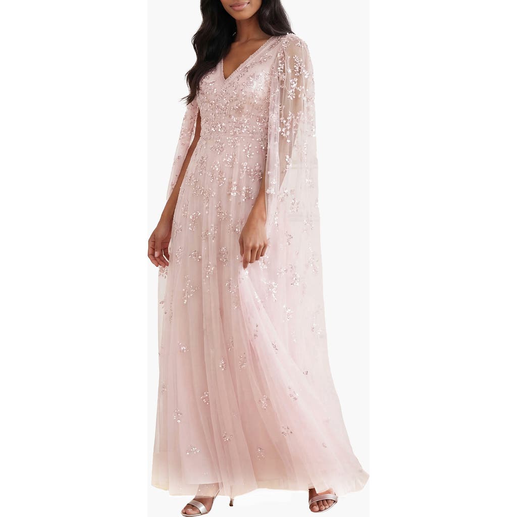 Needle & Thread Needle & Thread Freesia Shimmer Cape Sleeve Ankle Gown