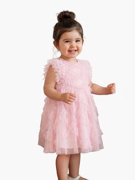 Needle & Thread Needle & Thread Genevieve Embroidered Ruffle Baby DressBaby