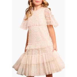Needle & Thread Needle & Thread Leila Dot Tiered Cape Kids DressToddler
