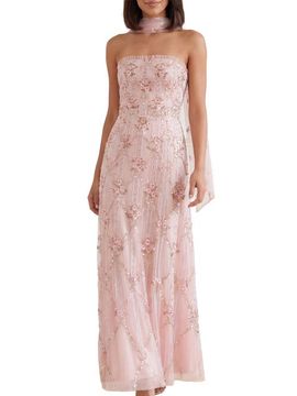 Needle & Thread Needle & Thread Lovers Lace Strapless Evening Gown