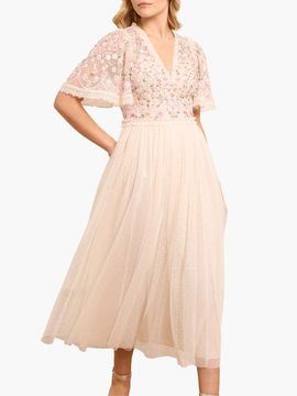 Needle & Thread Needle & Thread Rosie Lace Bodice V-Neck Ballerina Dress
