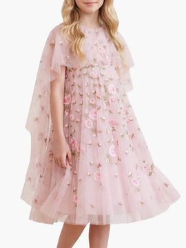 Needle & Thread Needle & Thread Round Neck Cape DressToddler, Little Kid, Big Kid
