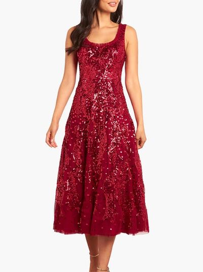 Needle & Thread Needle & Thread Sequin Ribbon Scoop Neck Ballerina Dress