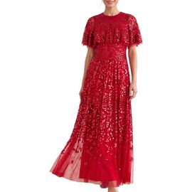 Needle & Thread Needle & Thread Snowdrop Cape Embellished Maxi Dress
