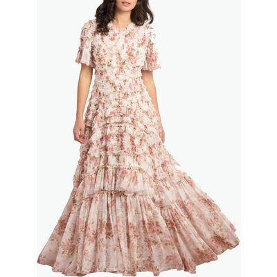 Needle & Thread Needle & Thread Summer's Rose Valentine Ruffle Gown