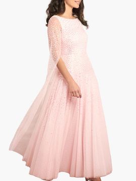 Needle & Thread Needle & Thread Sunrise Sequin Cape Sleeve Ankle Gown