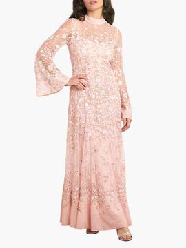 Needle & Thread Needle & Thread Sylvia Rose Floral Long Sleeve Dress