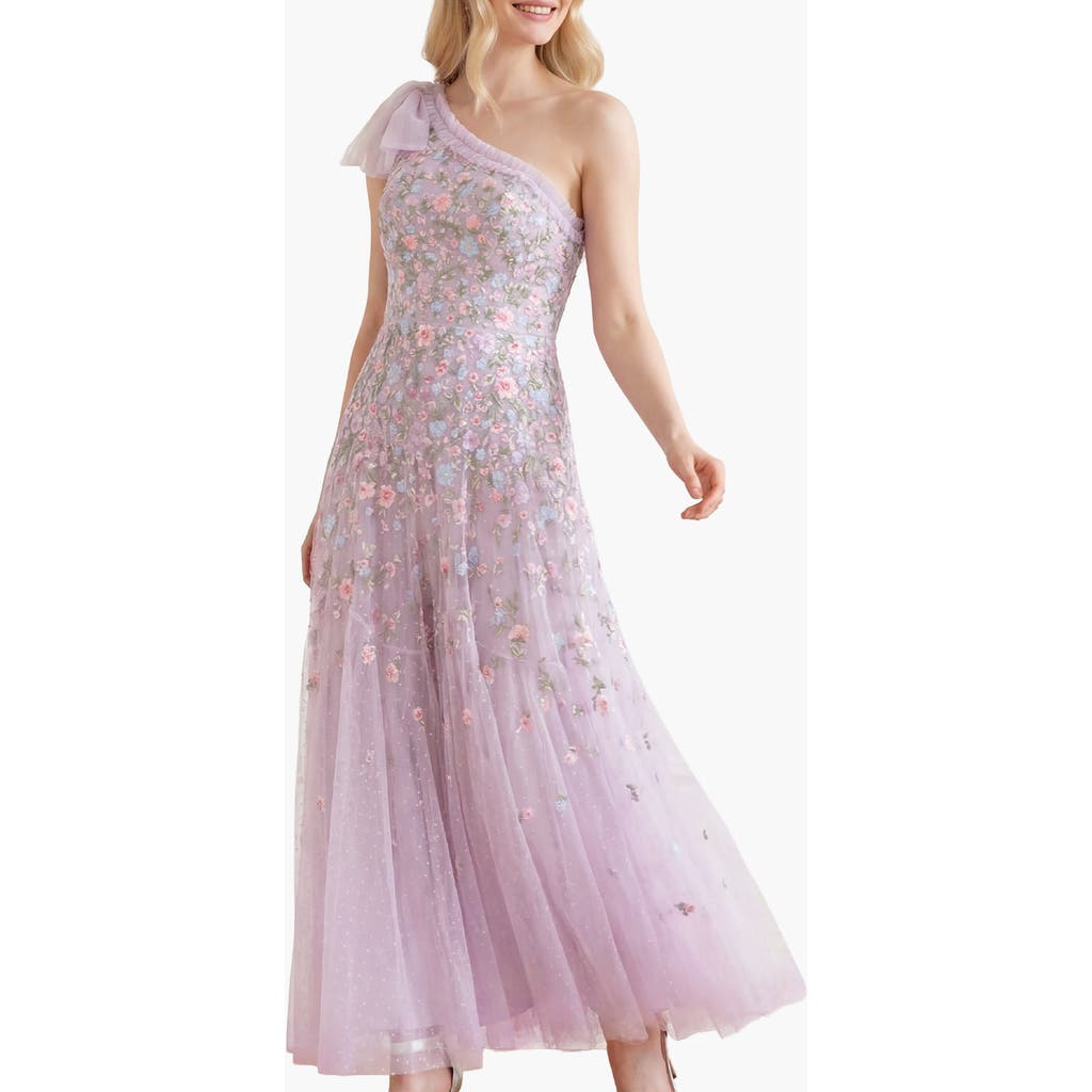 Needle & Thread Needle & Thread Sylvia Rose One-Shoulder Bow Ankle Gown