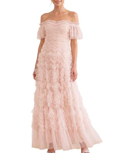 Needle & Thread Needle & Thread Thalia Off-Shoulder Ruffled Maxi Dress