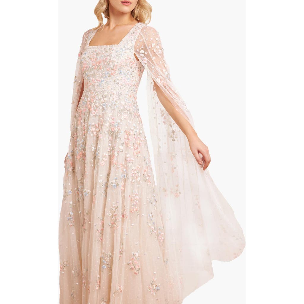 Needle & Thread Needle & Thread Versailles Ditsy Cape Sleeve Ankle Gown