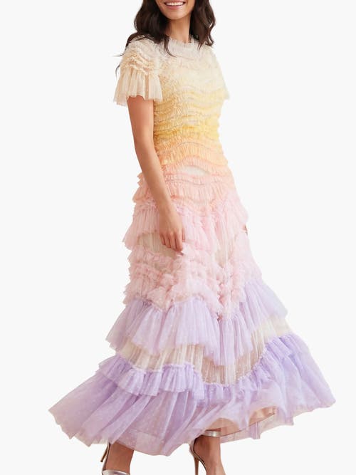 Needle & Thread Needle & Thread Wild Rose Ombre Short Sleeve Gown