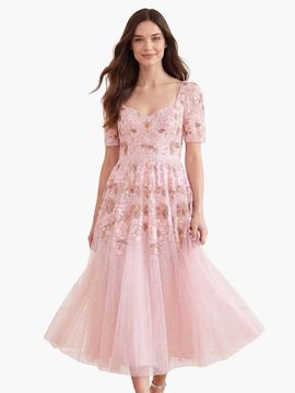 Needle & Thread Needle & Thread Wisteria Sweetheart Short Sleeve Dress