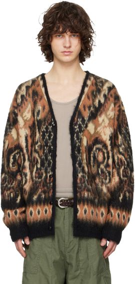 NEEDLES NEEDLES Black & Brown Mohair Paisley Cardigan