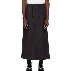 NEEDLES NEEDLES Black Back Sateen String Fatigue Skirt