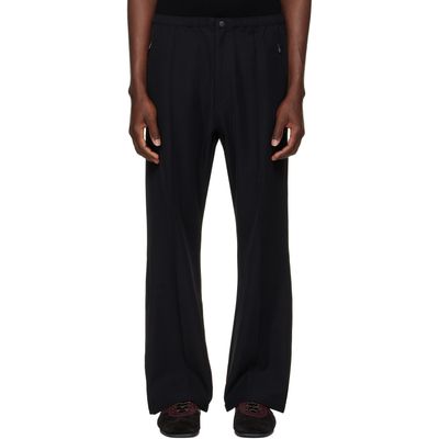NEEDLES NEEDLES Black Cavalry Twill Boot-Cut Warm Up Trousers